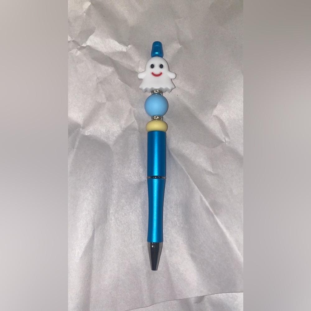 Blue and Silver Pen with Ghost